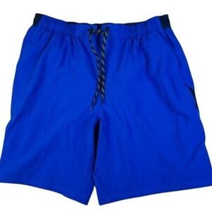 Nike Swim Trunks Mens XL Blue NESS9427 Drawstring Elastic Waist Sporty Shorts